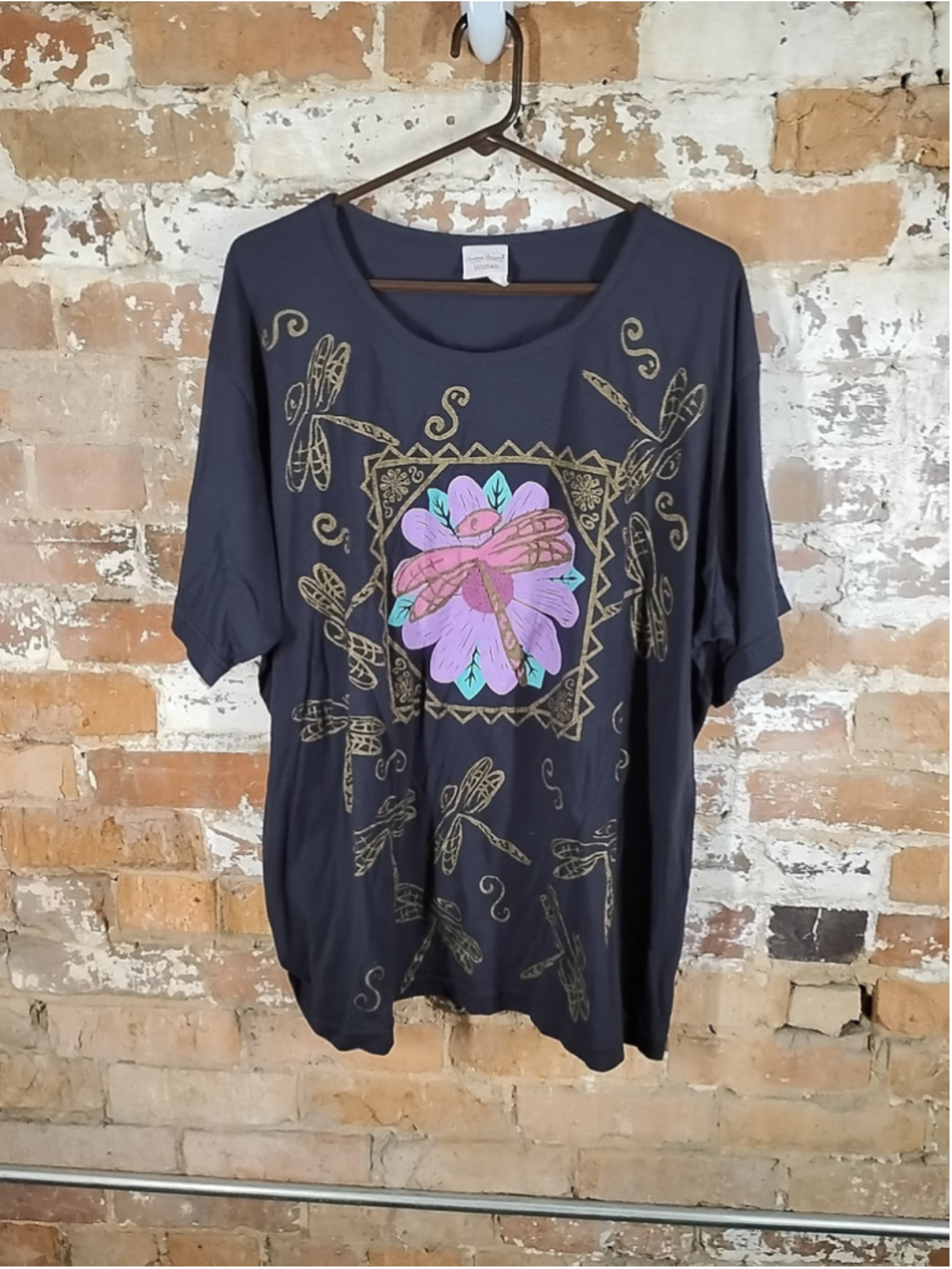 Vintage Bobbie Brooks Dragonfly 80s Tshirt 22/24 Plus Size
